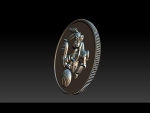 basketball bunny coin 3D Print Model