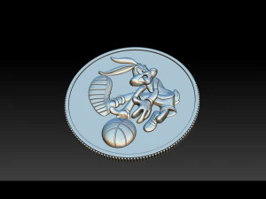 basketball bunny coin 3D Print Model