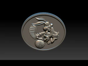 basketball bunny coin 3D Print Model