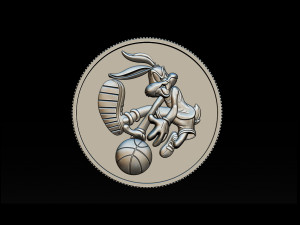 basketball bunny coin 3D Print Model