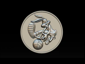 basketball bunny coin 3D Print Model