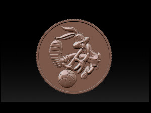basketball bunny coin 3D Print Model