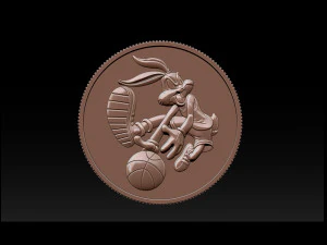 basketball bunny coin 3D Print Model