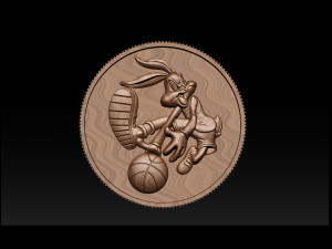 basketball bunny coin 3D Print Model