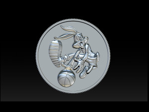 basketball bunny coin 3D Print Model