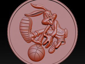 basketball bunny coin 3D Print Model