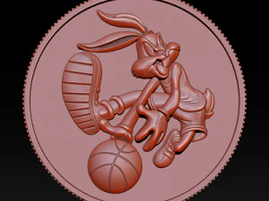 basketball bunny coin 3D Print Model