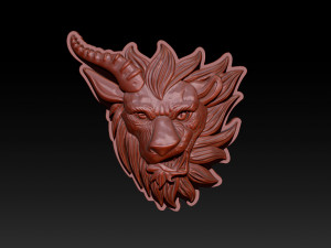 chimera - lion goat head pendant Modèles 3D en vedette
