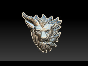 chimera - lion goat head pendant Modèles 3D en vedette
