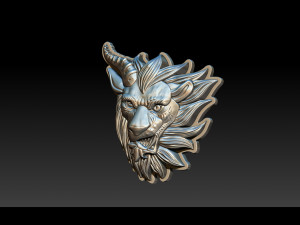 chimera - lion goat head pendant Modèles 3D en vedette