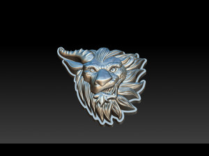 chimera - lion goat head pendant Modèles 3D en vedette