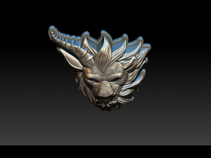 chimera - lion goat head pendant Modèles 3D en vedette