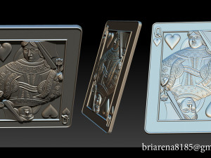 heart queen playing card pendant 3D प्रिंट मॉडल