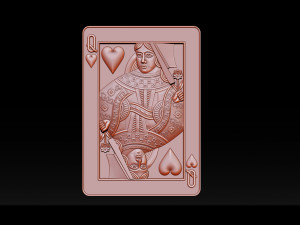 heart queen playing card pendant 3D प्रिंट मॉडल