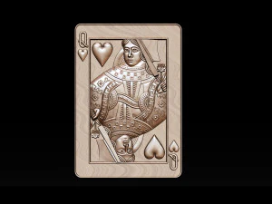 heart queen playing card pendant 3D Print Model