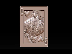 heart queen playing card pendant 3D Print Model