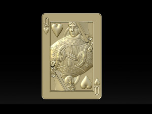 heart queen playing card pendant 3D प्रिंट मॉडल