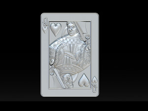heart queen playing card pendant 3D प्रिंट मॉडल