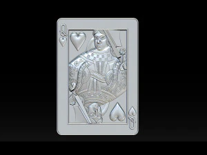 heart queen playing card pendant 3D Print Model