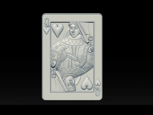 heart queen playing card pendant 3D प्रिंट मॉडल