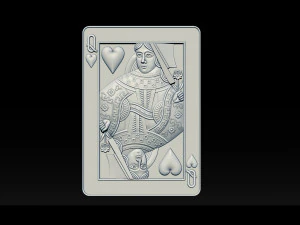 heart queen playing card pendant 3D Print Model