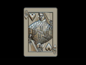 heart queen playing card pendant 3D Print Model