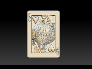 heart queen playing card pendant 3D प्रिंट मॉडल