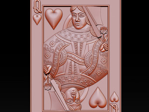 heart queen playing card pendant 3D प्रिंट मॉडल
