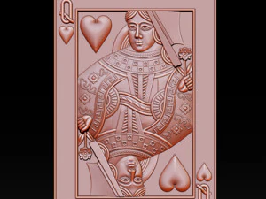 heart queen playing card pendant 3D Print Model