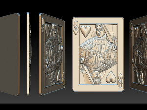 heart queen playing card pendant 3D प्रिंट मॉडल