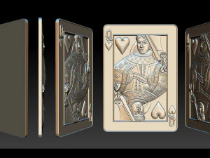 heart queen playing card pendant 3D Print Model