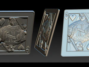 heart queen playing card pendant 3D Print Model