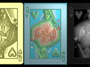 heart queen playing card pendant 3D प्रिंट मॉडल