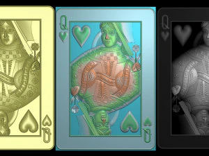 heart queen playing card pendant 3D Print Model