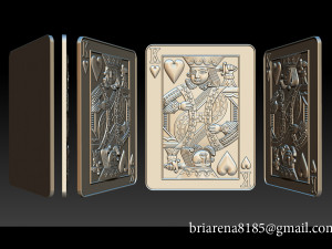 heart king playing card pendant 3D Print Model
