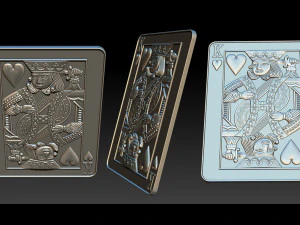 heart king playing card pendant 3D Print Model