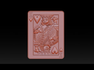 heart king playing card pendant 3D-printmodel