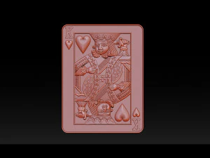 heart king playing card pendant 3D Print Model