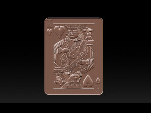 heart king playing card pendant 3D-printmodel