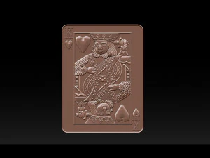 heart king playing card pendant 3D Print Model