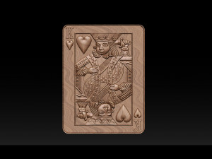 heart king playing card pendant 3D-printmodel