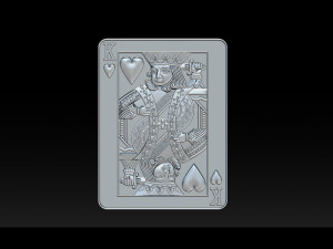 heart king playing card pendant 3D-printmodel