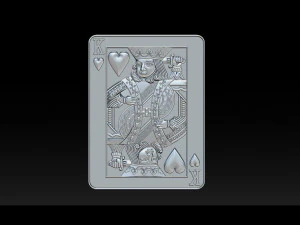 heart king playing card pendant 3D Print Model