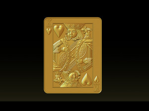 heart king playing card pendant 3D-printmodel