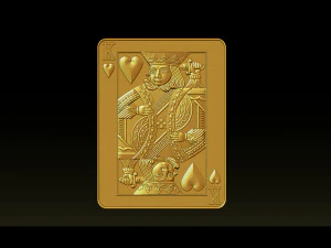 heart king playing card pendant 3D Print Model