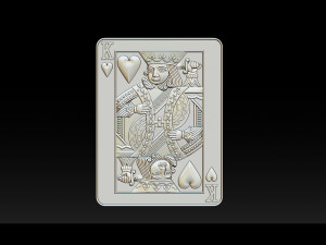 heart king playing card pendant 3D-printmodel