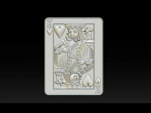 heart king playing card pendant 3D Print Model