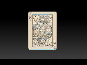 heart king playing card pendant 3D-printmodel