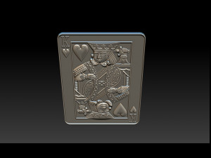 heart king playing card pendant 3D-printmodel