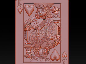 heart king playing card pendant 3D-printmodel